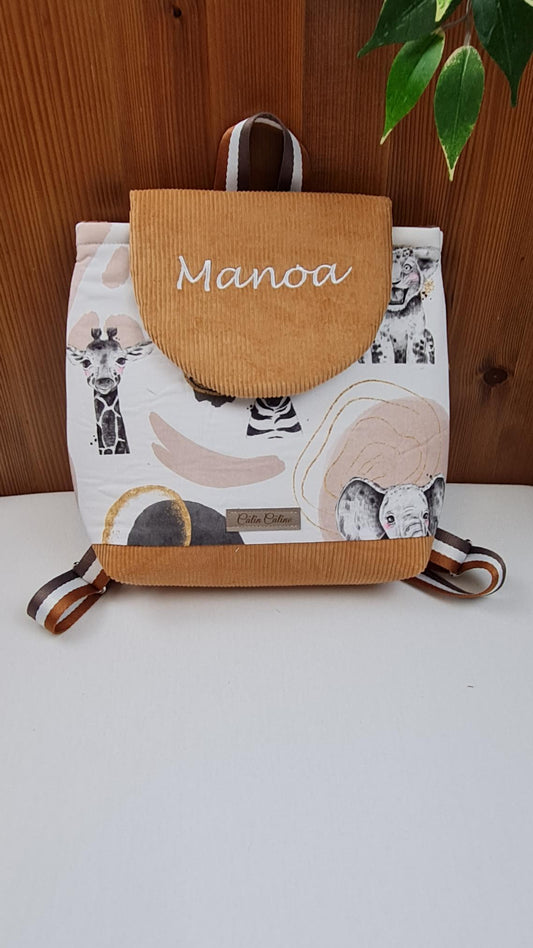 Créez Votre Sac à dos bébé -Vuli- Personnalisé | 0-3 ans Fille | 28x23 cm - Calincaline.be