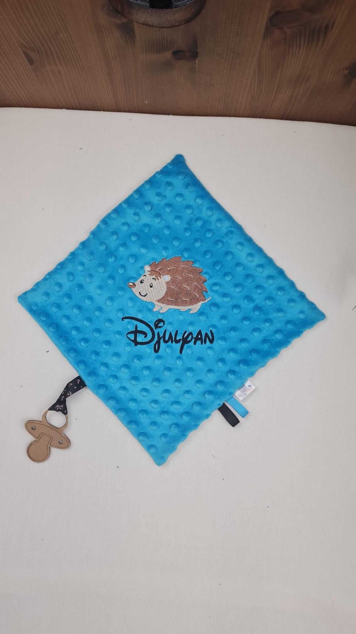 Créez Votre Doudou Minky Carré Personnalisé | 30cm | Garçon