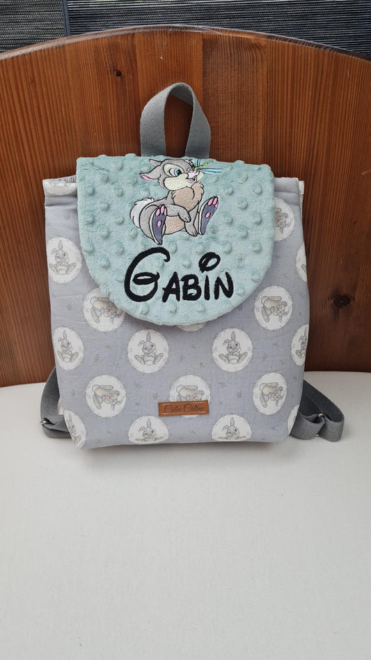Créez Votre Sac à dos bébé -Mink- Personnalisé | 0-3 ans Garçon | 28x23 cm