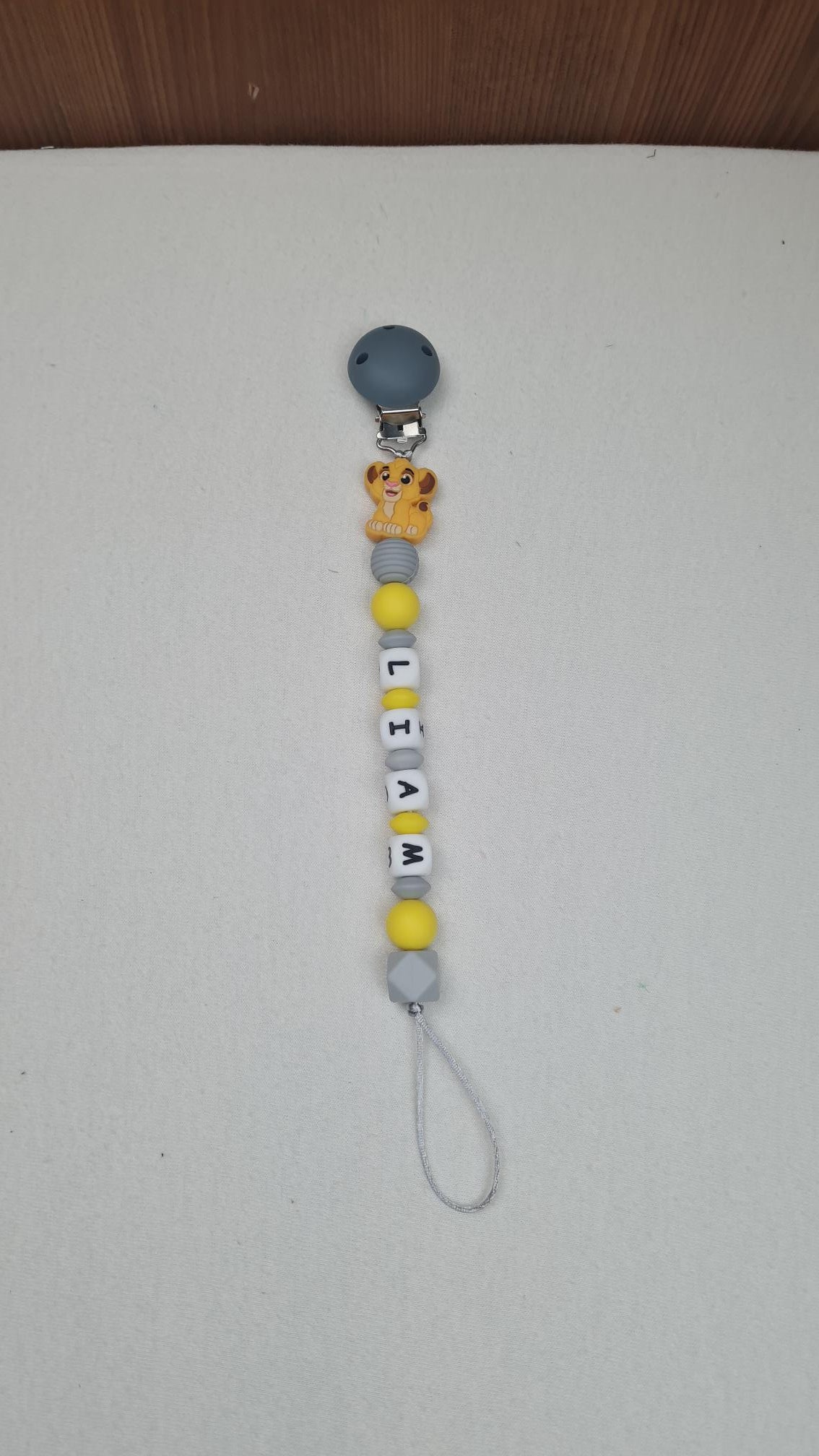 Attache Sucette A Perles En Silicone | Prénom Personnalisée | Simba