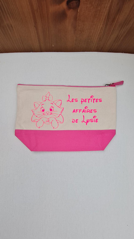 Trousse de toilette fille personnalisée 3L et 5L | Rose et Beige