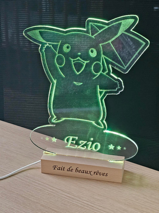 Veilleuse Lampe LED 30cm | A Personnaliser | Modèle Thème Pokemon