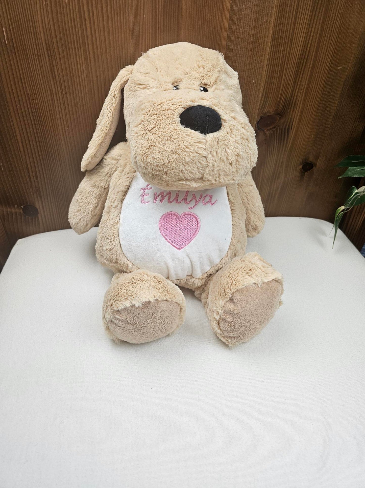 Peluche Mumbles Zippies Brodée | Chien Brun | A personnaliser