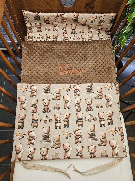 Créez Votre Tour de Lit -Minky- Personnalisé | 3 panneaux 60/70cm x 40cm | Garçon