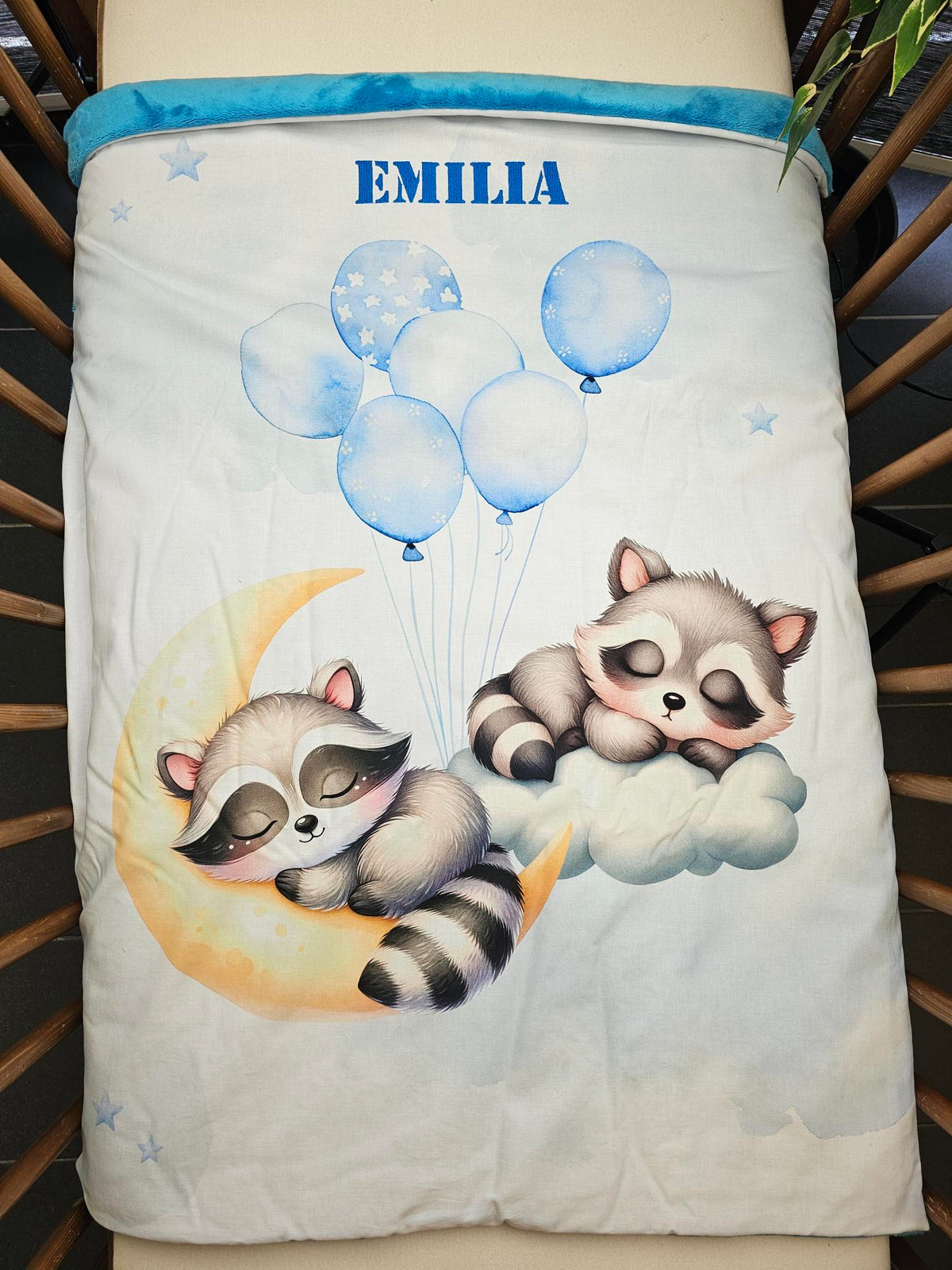 Couverture Plaid Bébé | Ratons Dans Les Nuages | 70cm x 95cm | A Personnaliser