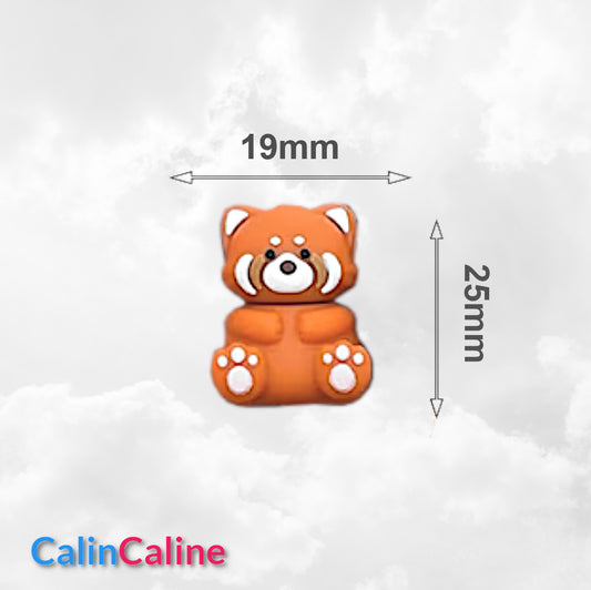 Attache Sucette A Perles En Silicone | Prénom Personnalisée | Panda Roux