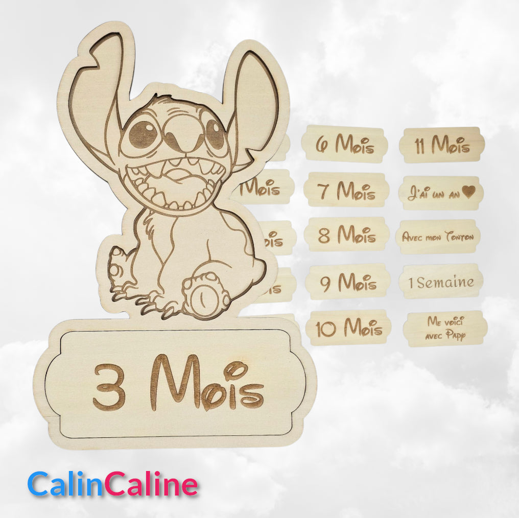 Cartes étapes avec Personnage 20cm Au Choix | A Personnaliser | Stitch