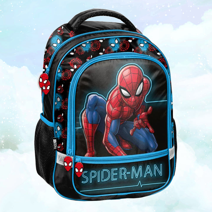 Sac à Dos Enfant Premium 41cm | Spiderman Blue | 2 Compartiments