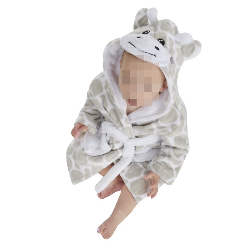 Peignoir bébé girafe personnalisé avec prénom | 3 tailles