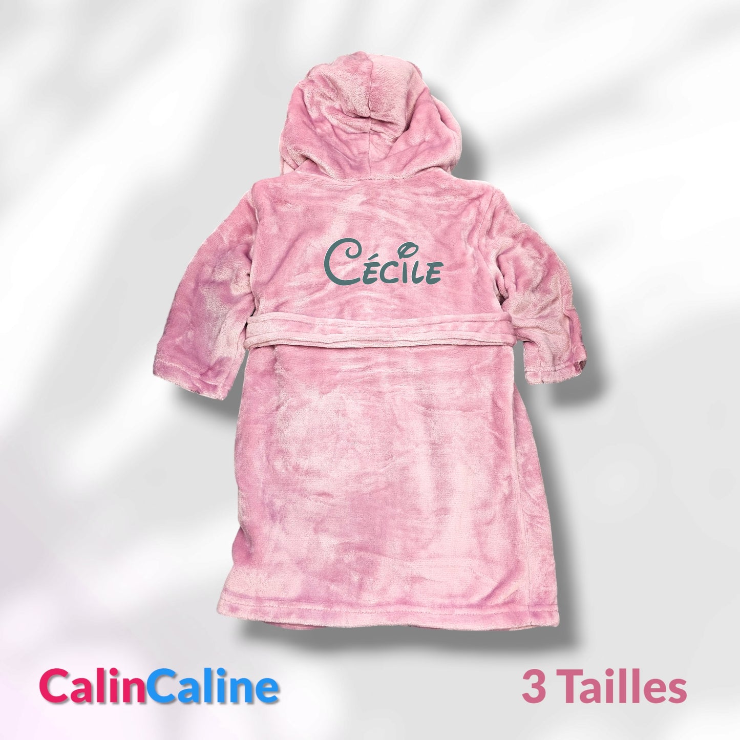 Peignoir enfant 6-24 mois | Rose Fox | Prénom brodé | 3 tailles