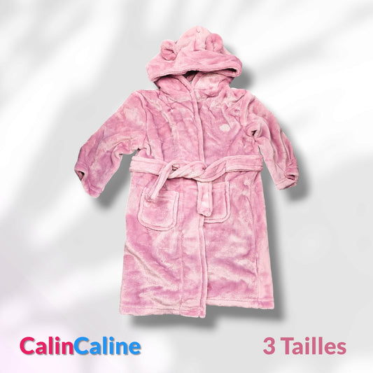 Peignoir enfant 6-24 mois  | Rose Fox | Prénom brodé | 3 tailles