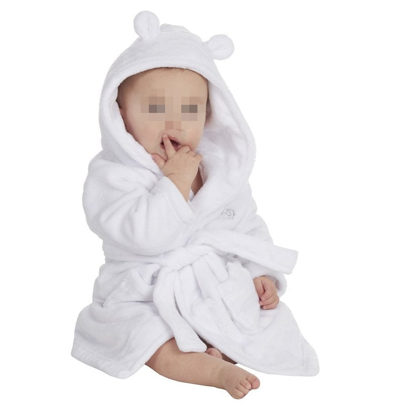 Peignoir enfant | Blanc | Personnalisé avec prénom | 3 tailles - Calincaline.be