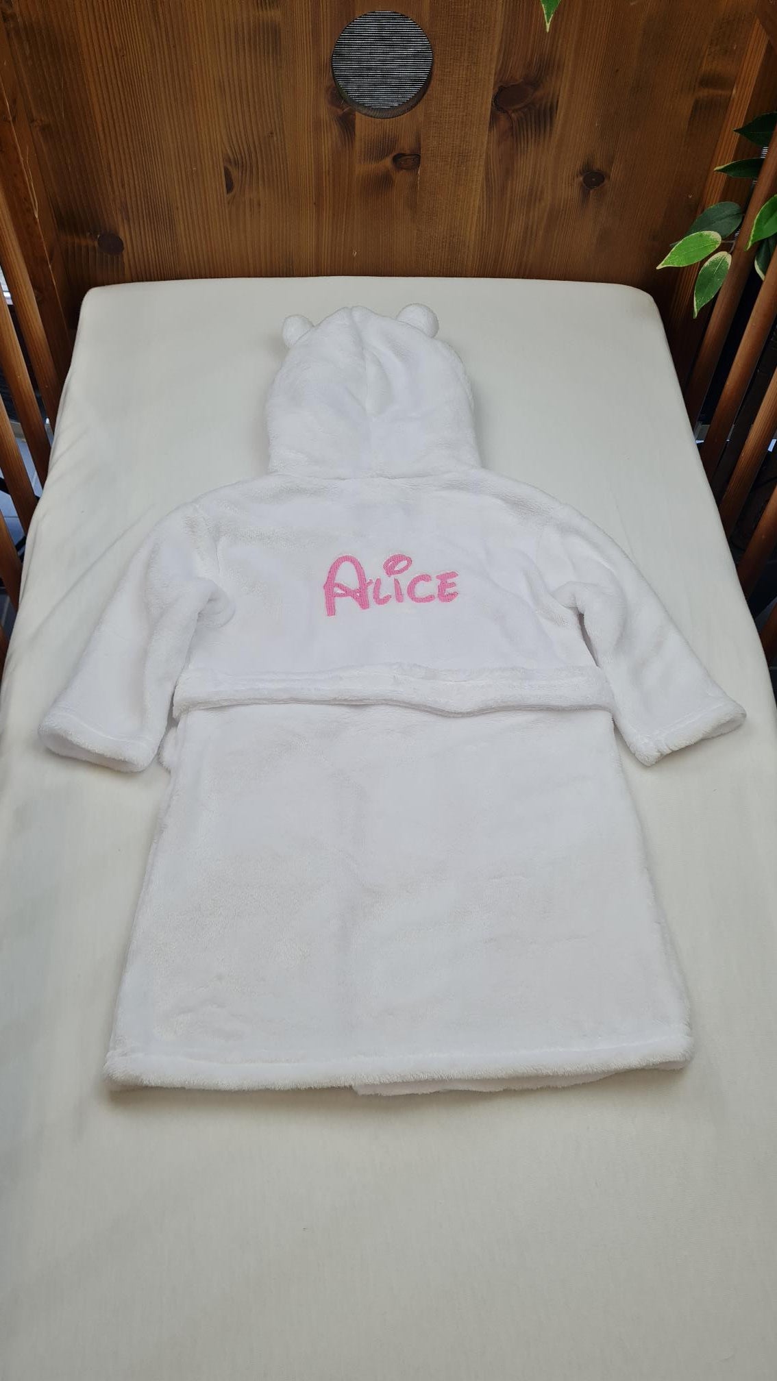 Peignoir enfant | Blanc | Personnalisé avec prénom | 3 tailles - Calincaline.be