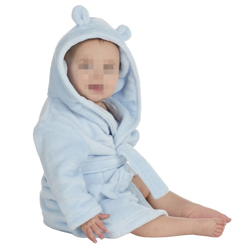 Peignoir enfant | Bleu ciel | Personnalisé avec prénom | 3 tailles
