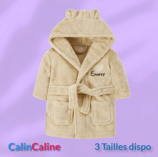 Peignoir enfant | Caramel | Personnalisé avec prénom | 3 tailles