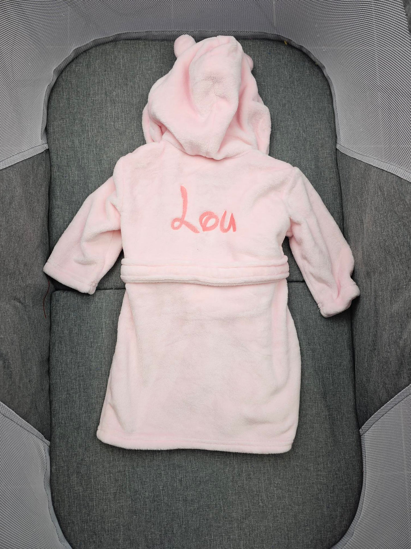 Peignoir enfant | Rose | Personnalisé avec prénom | 3 tailles