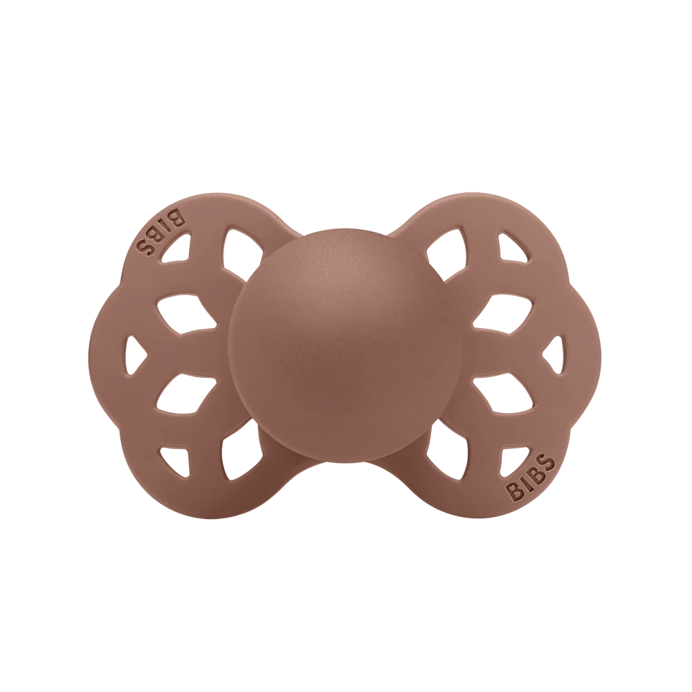 2 Sucettes physiologiques BIBS Infinity personnalisées | 0-6 mois | Blush Wood