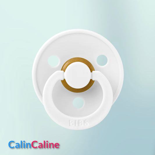 Sucette BIBS Colour | 0 - 6 mois | Couleur Blanc