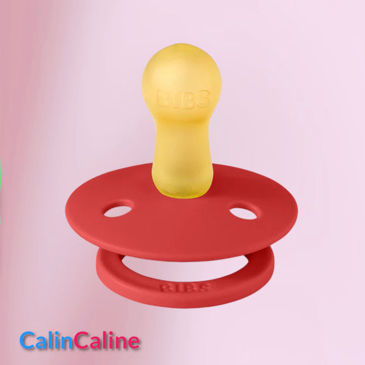 Sucette BIBS Colour | 0 - 6 mois | Couleur Rouge Fraise