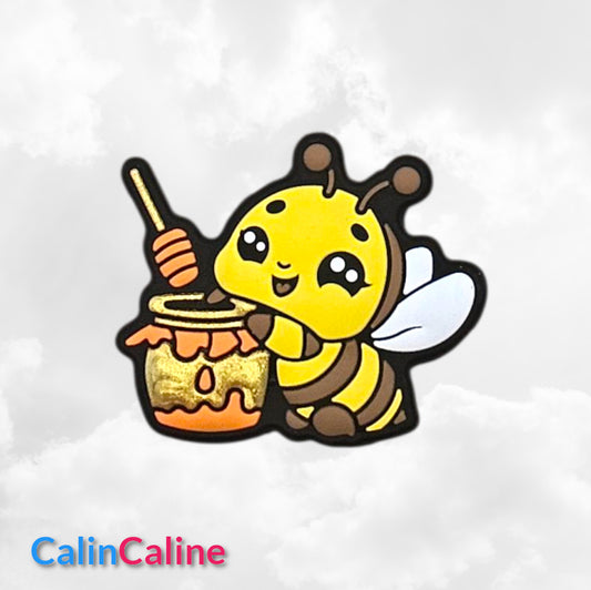 Attache Sucette A Perles En Silicone | Prénom Personnalisée | Abeille Pot De Miel