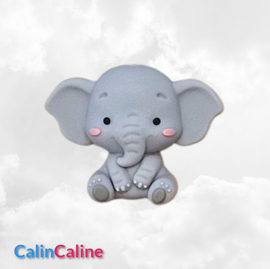 Attache Sucette A Perles En Silicone | Prénom Personnalisée | Baby Eléphant