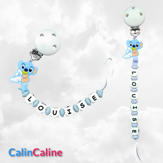 Attache Sucette A Perles En Silicone | Prénom Personnalisée | Baby Stitch