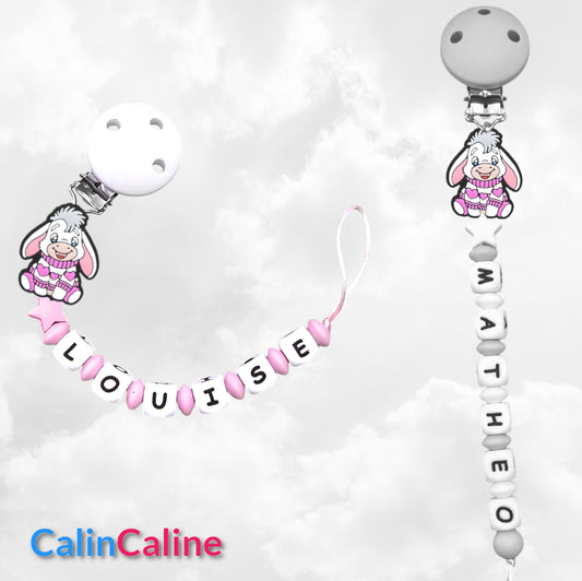 Attache Sucette A Perles En Silicone | Prénom Personnalisée | Bourriquet