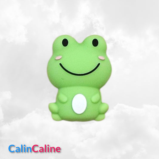 Attache Sucette A Perles En Silicone | Prénom Personnalisée | Grenouille