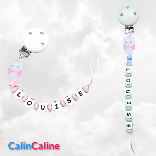 Attache Sucette A Perles En Silicone | Prénom Personnalisée | Marie