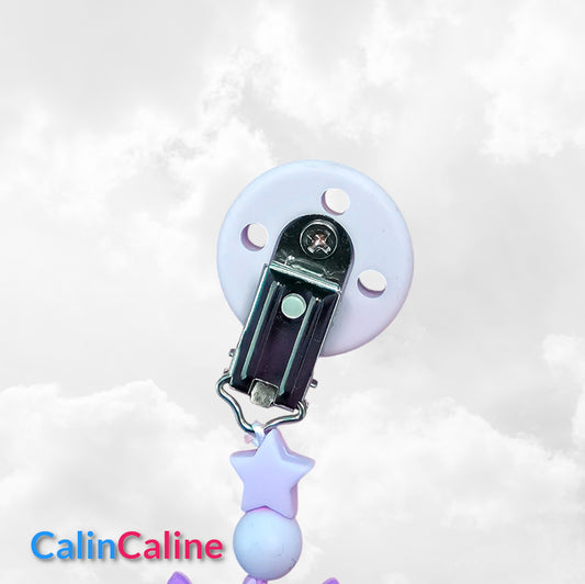 Attache Sucette A Perles En Silicone | Prénom Personnalisée | Renard Endormi