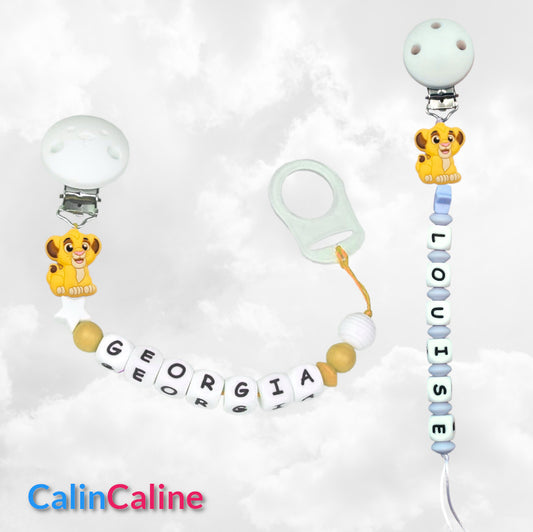 Attache Sucette A Perles En Silicone | Prénom Personnalisée | Simba