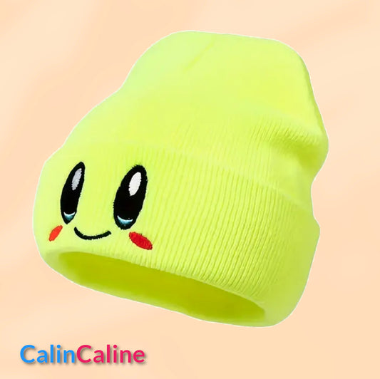 Bonnet Smile Jaune Personnalisé Avec Prénom | Taille Unique