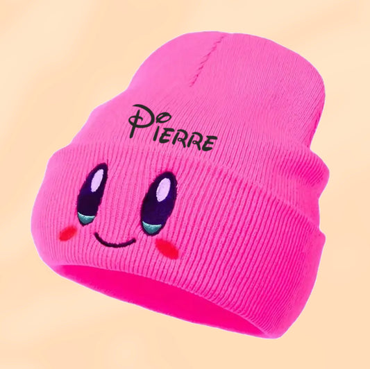 Bonnet Smile Rose Fluo Personnalisé Avec Prénom | Taille Unique