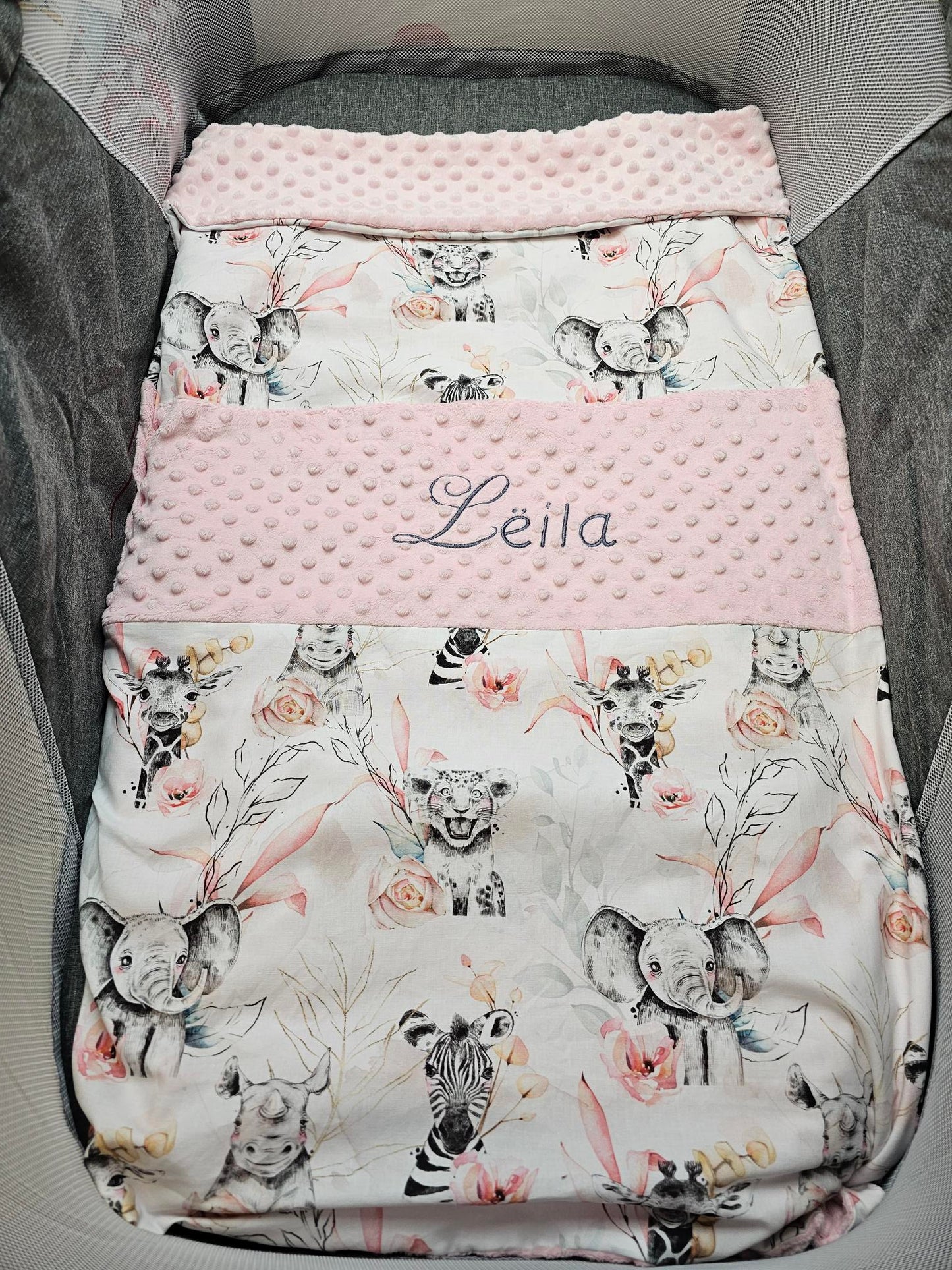 Couverture Personnalisée Fille - Modèle 2 - 70cm x 95cm - Calincaline.be
