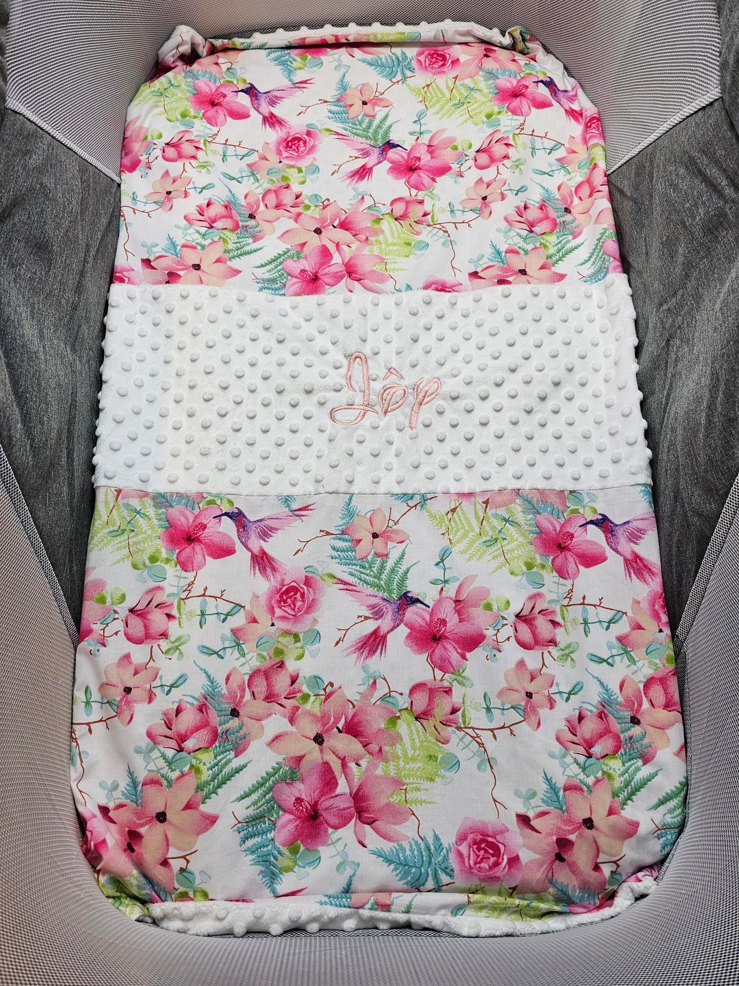Couverture Fille | Modèle 2 | 70x95cm | Coton et Minky | A personnaliser