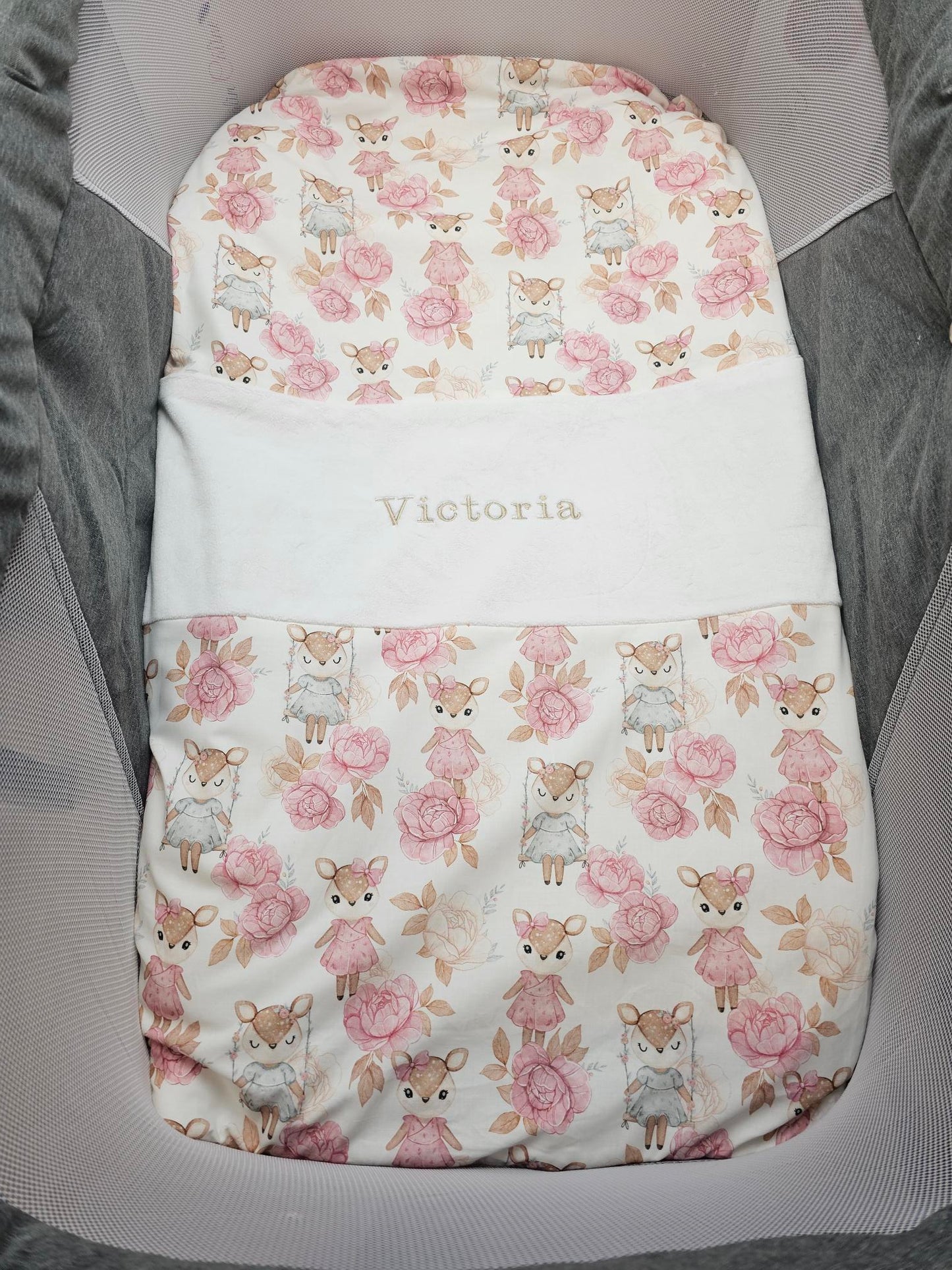 Couverture Fille | Modèle 2 | 70x95cm | Coton et Minky | A personnaliser