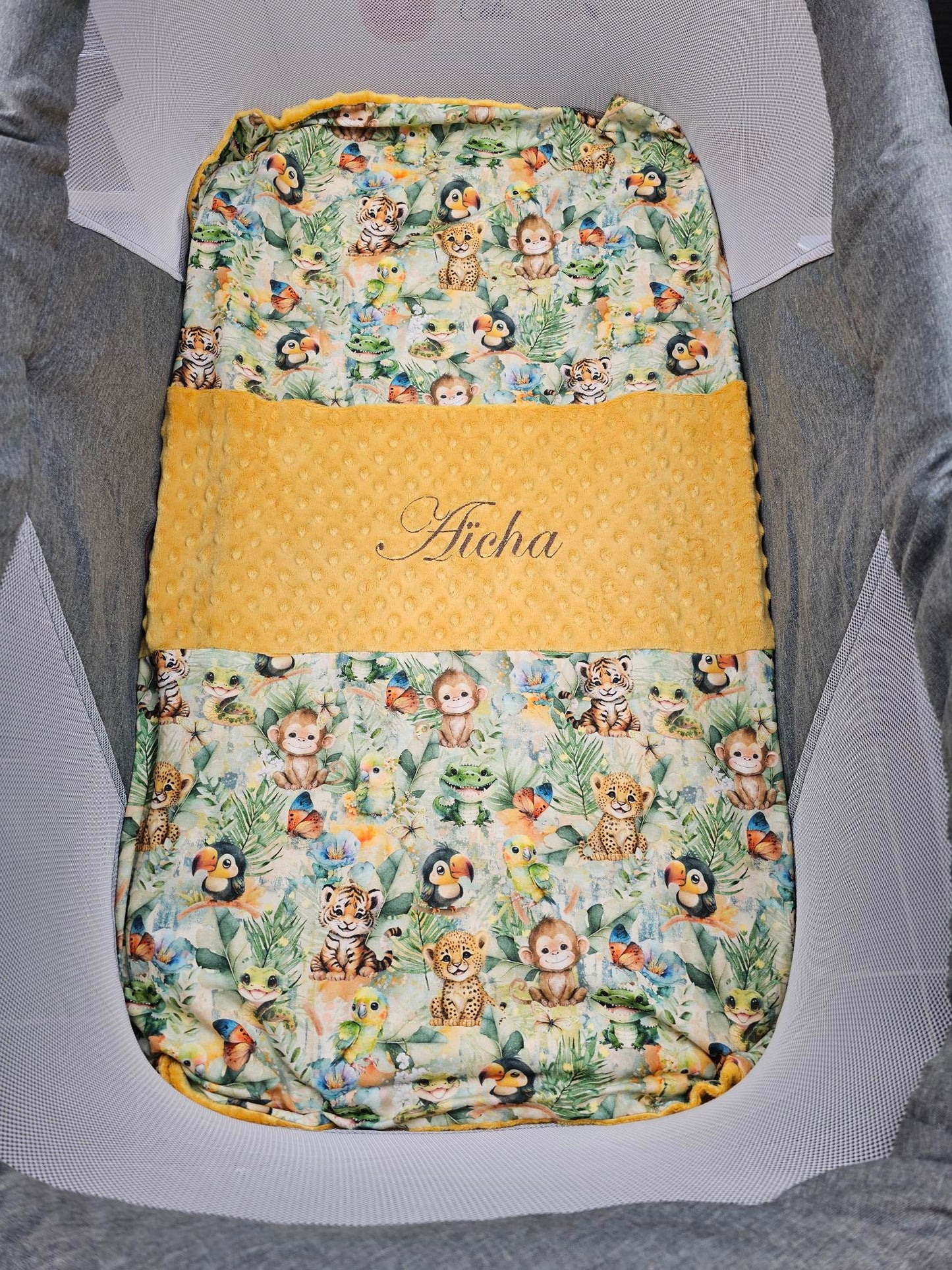 Couverture Fille | Modèle 2 | 70x95cm | Coton et Minky | A personnaliser