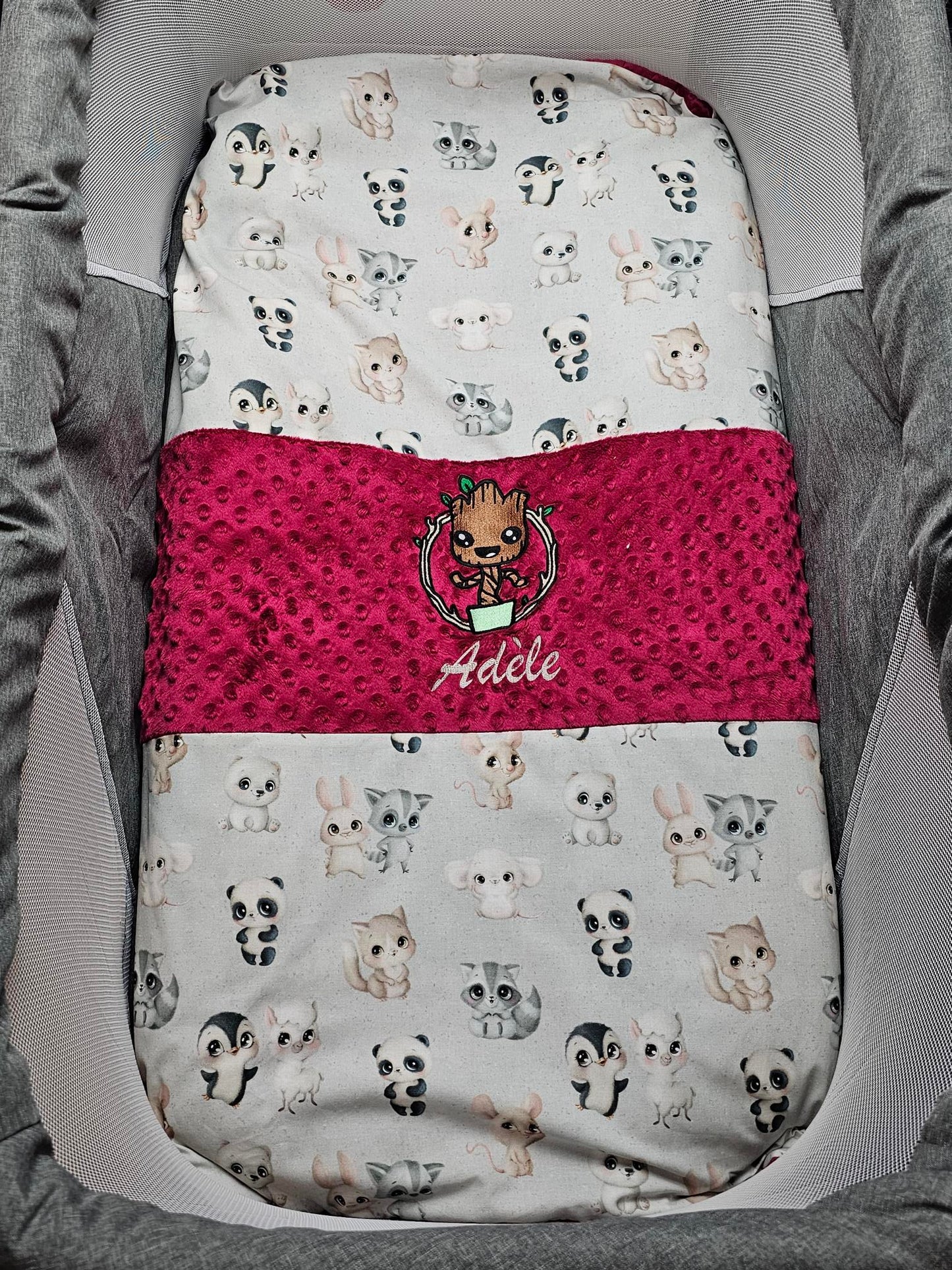 Couverture Fille | Modèle 2 | 70x95cm | Coton et Minky | A personnaliser
