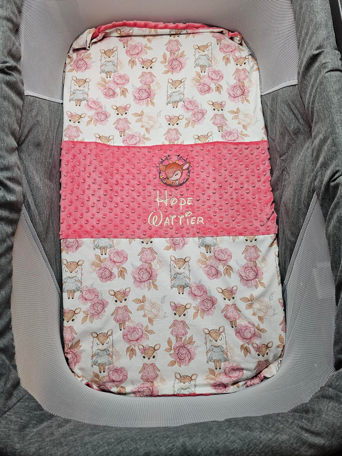 Couverture Fille | Modèle 2 | 70x95cm | Coton et Minky | A personnaliser