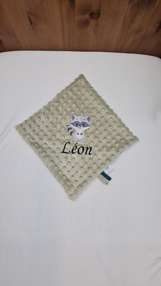 Créez Votre Doudou Minky Carré Personnalisé | 30cm | Garçon