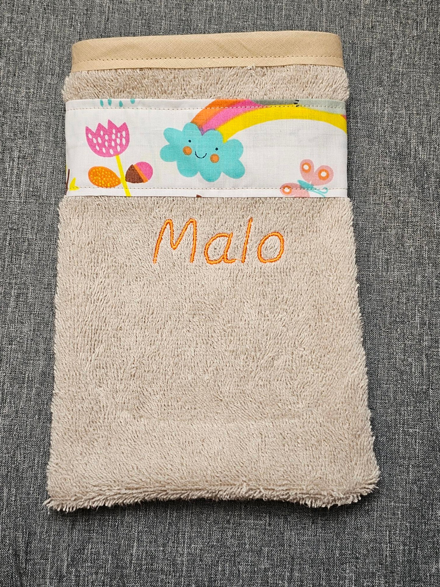 Gant de toilette enfant personnalisé - Garçon - Calincaline.be