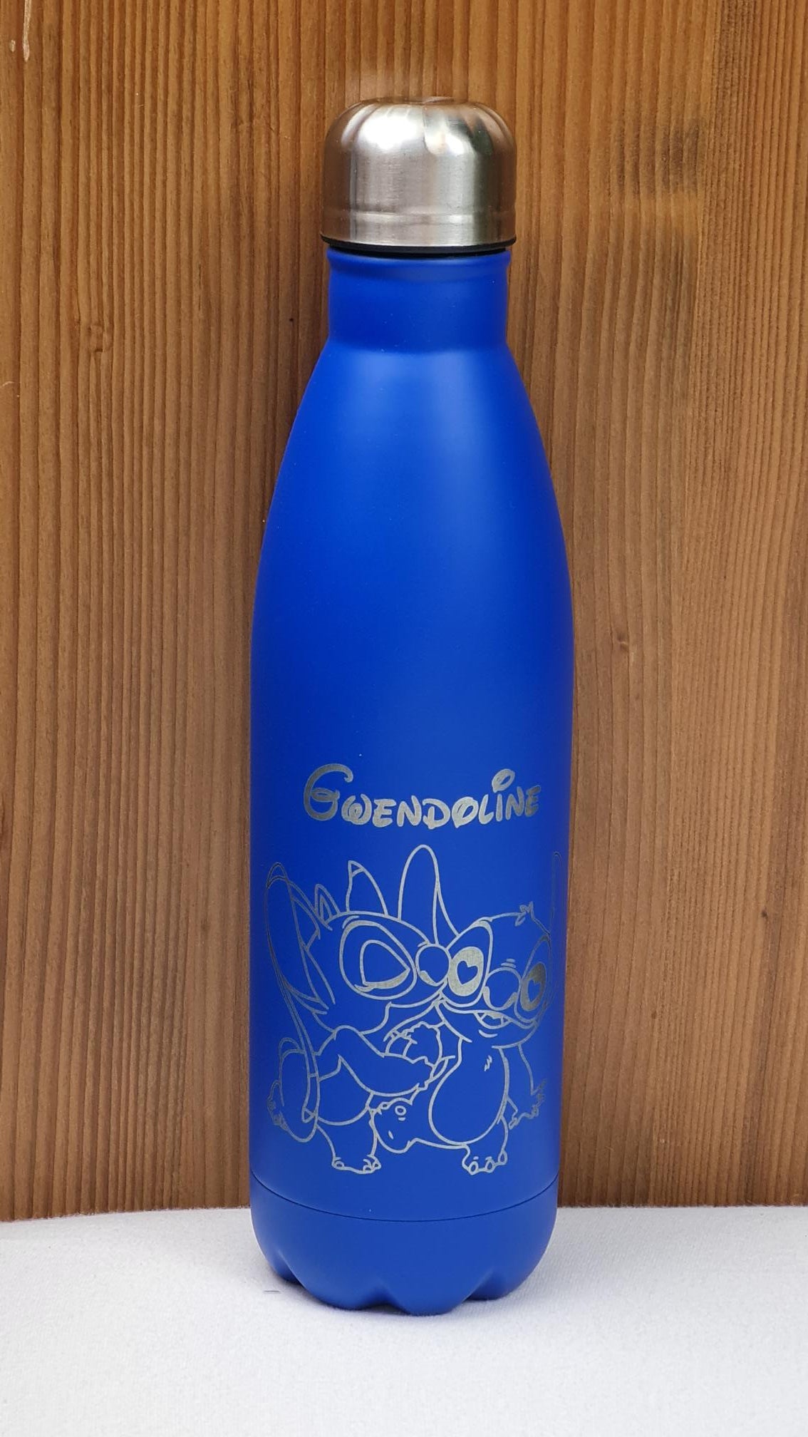 Gourde en Acier Inox 750 ml | Bleu | Gravure Personnalisée - Calincaline.be