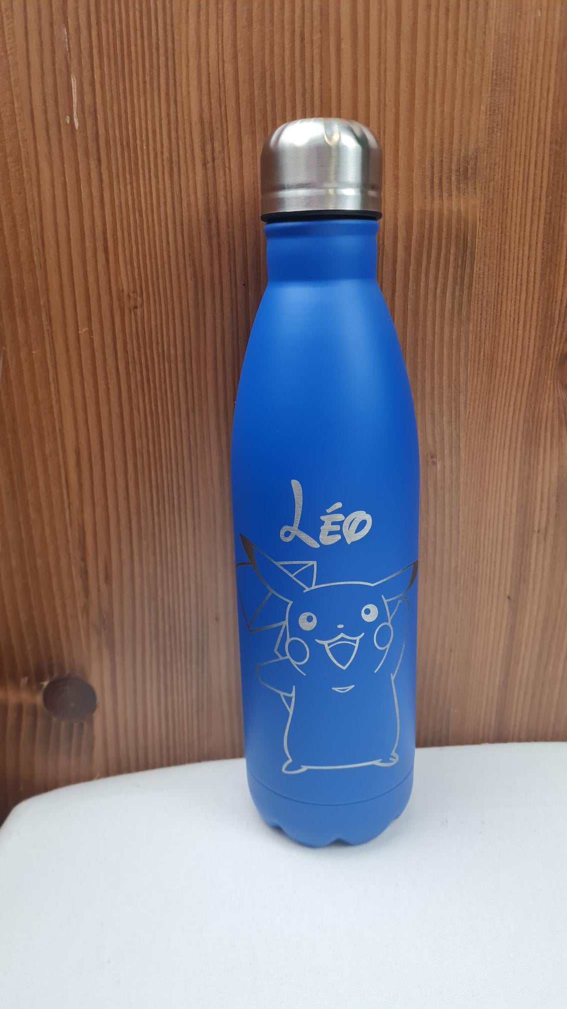 Gourde en Acier Inox 750 ml | Bleu | Gravure Personnalisée - Calincaline.be