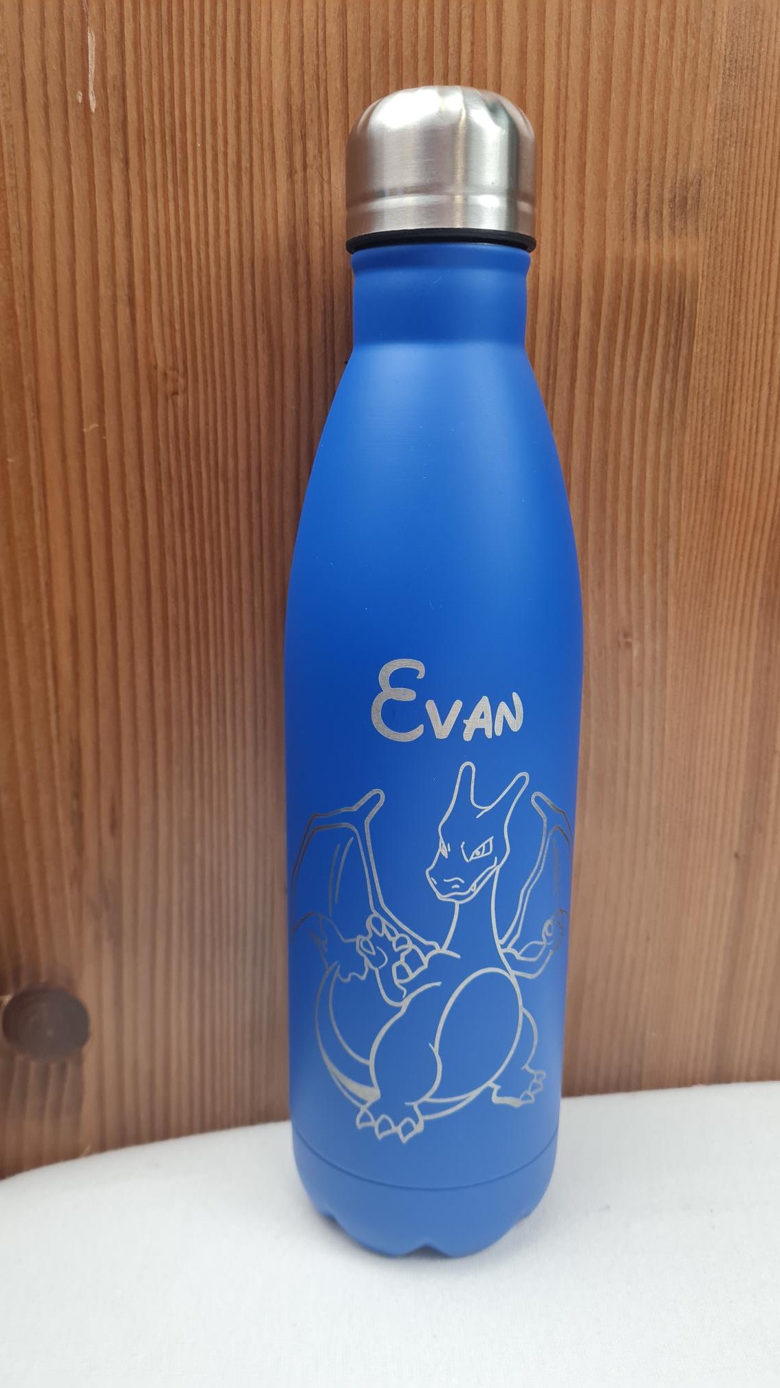 Gourde en Acier Inox 750 ml | Bleu | Gravure Personnalisée - Calincaline.be