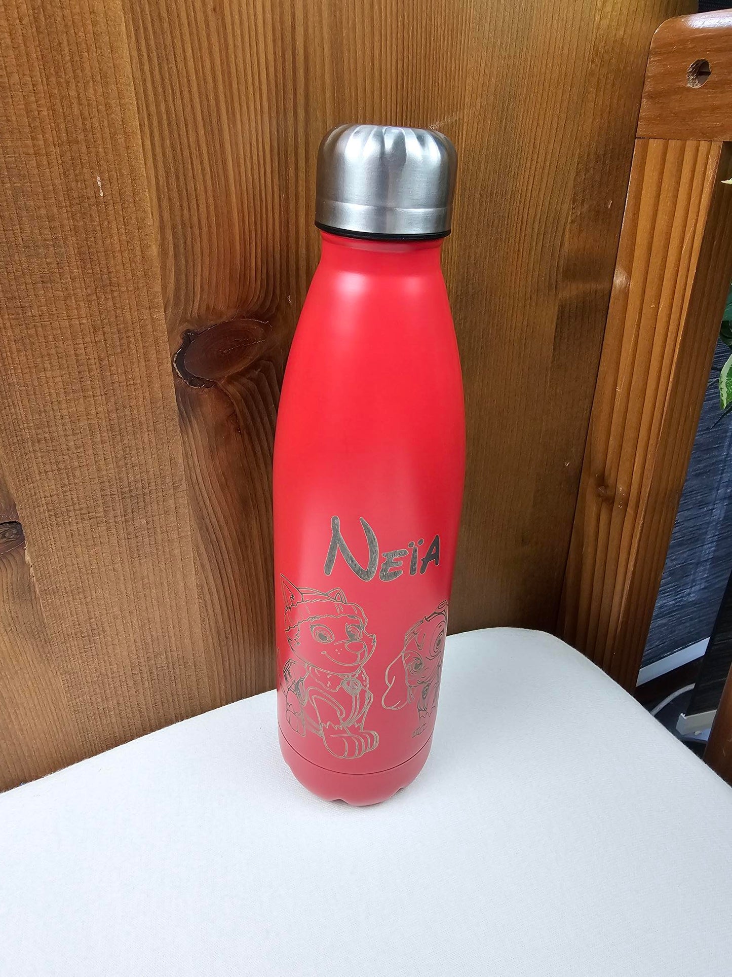 Gourde en Acier Inox 750 ml | Rouge | Gravure Personnalisée - Calincaline.be