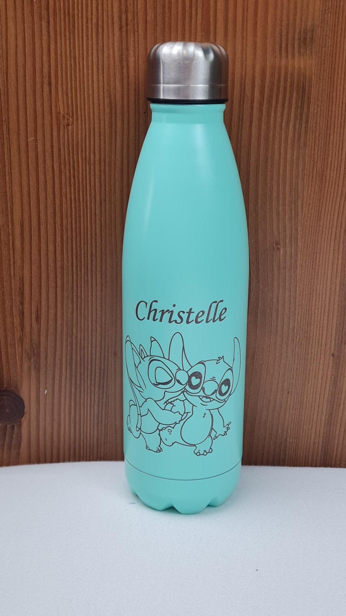 Gourde en Acier Inox 750 ml | Vert Turquoise | Gravure Personnalisée - Calincaline.be