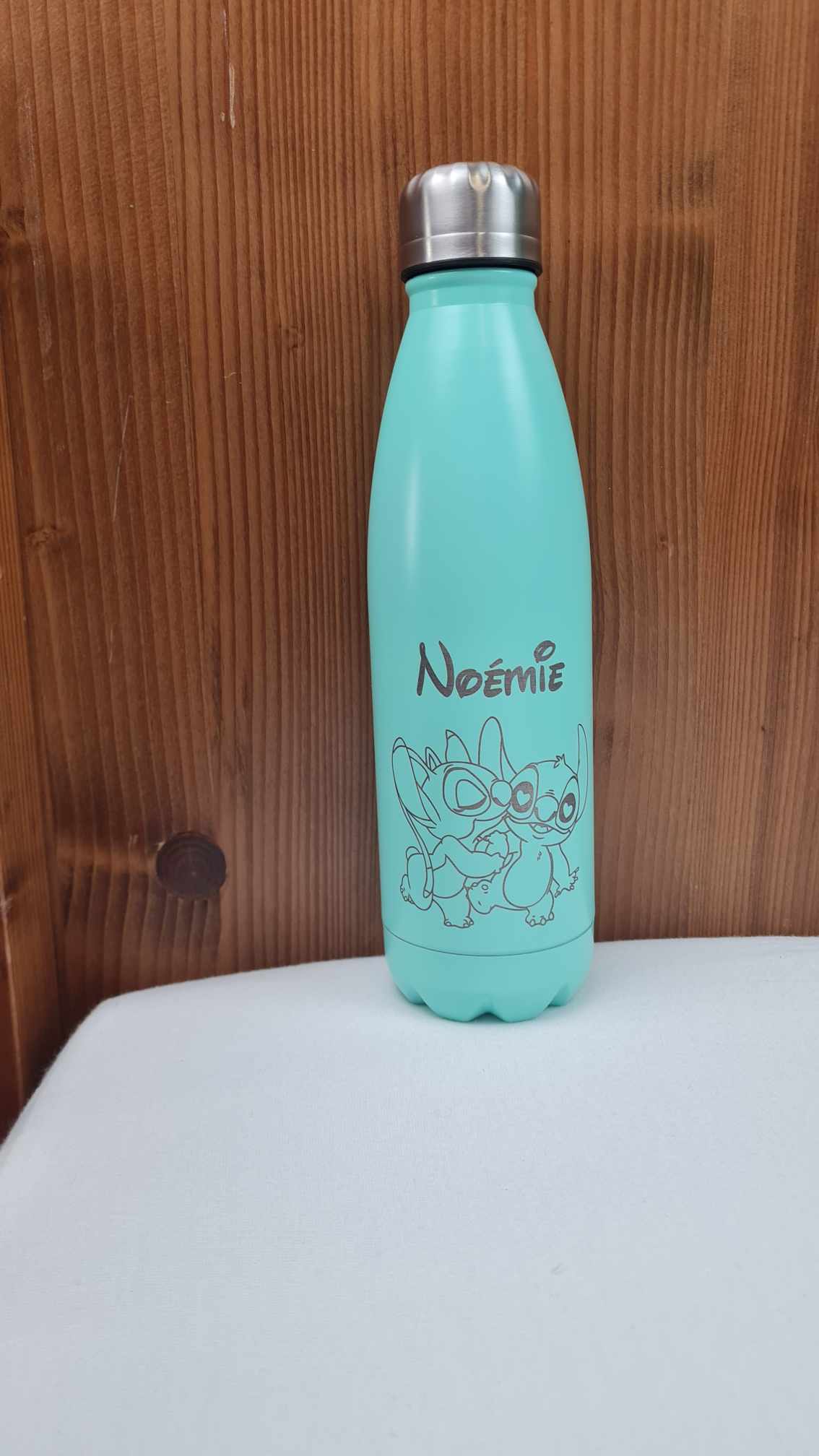 Gourde en Acier Inox 750 ml | Vert Turquoise | Gravure Personnalisée - Calincaline.be