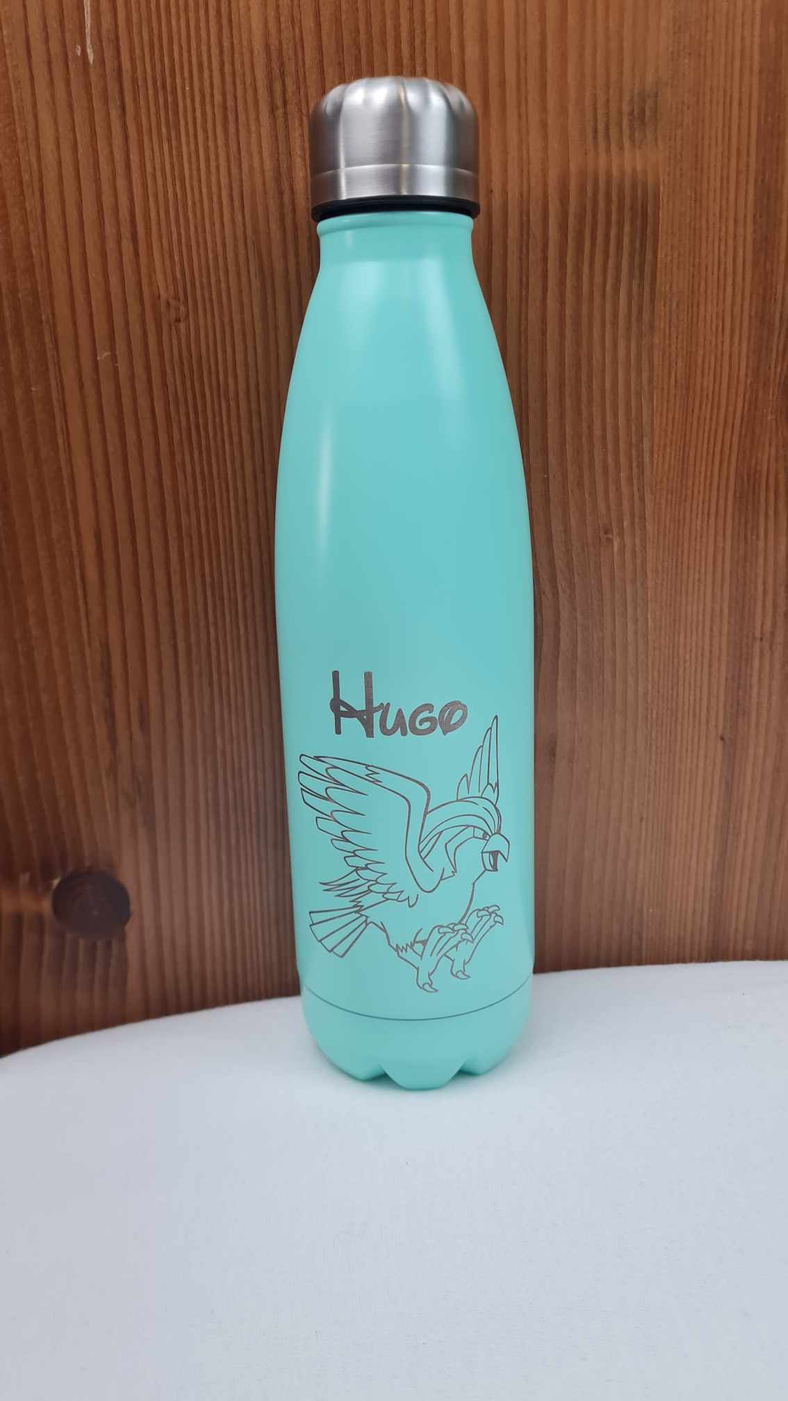 Gourde en Acier Inox 750 ml | Vert Turquoise | Gravure Personnalisée - Calincaline.be