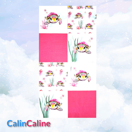 Créez Votre Panier à Lingettes Lavables Pour Bébé | Tortue de mer Rose