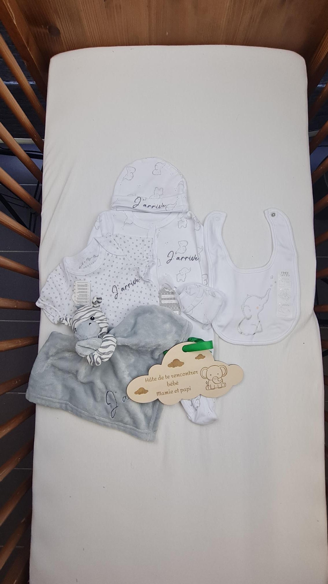 Kit de naissance 6 pièces Baby Eléphant | 3 tailles | A personnaliser